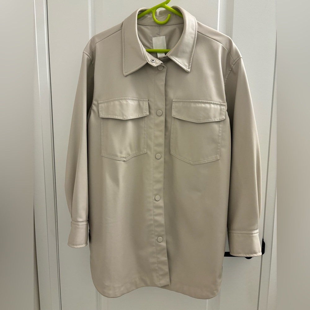 Faux Leather Over shirt